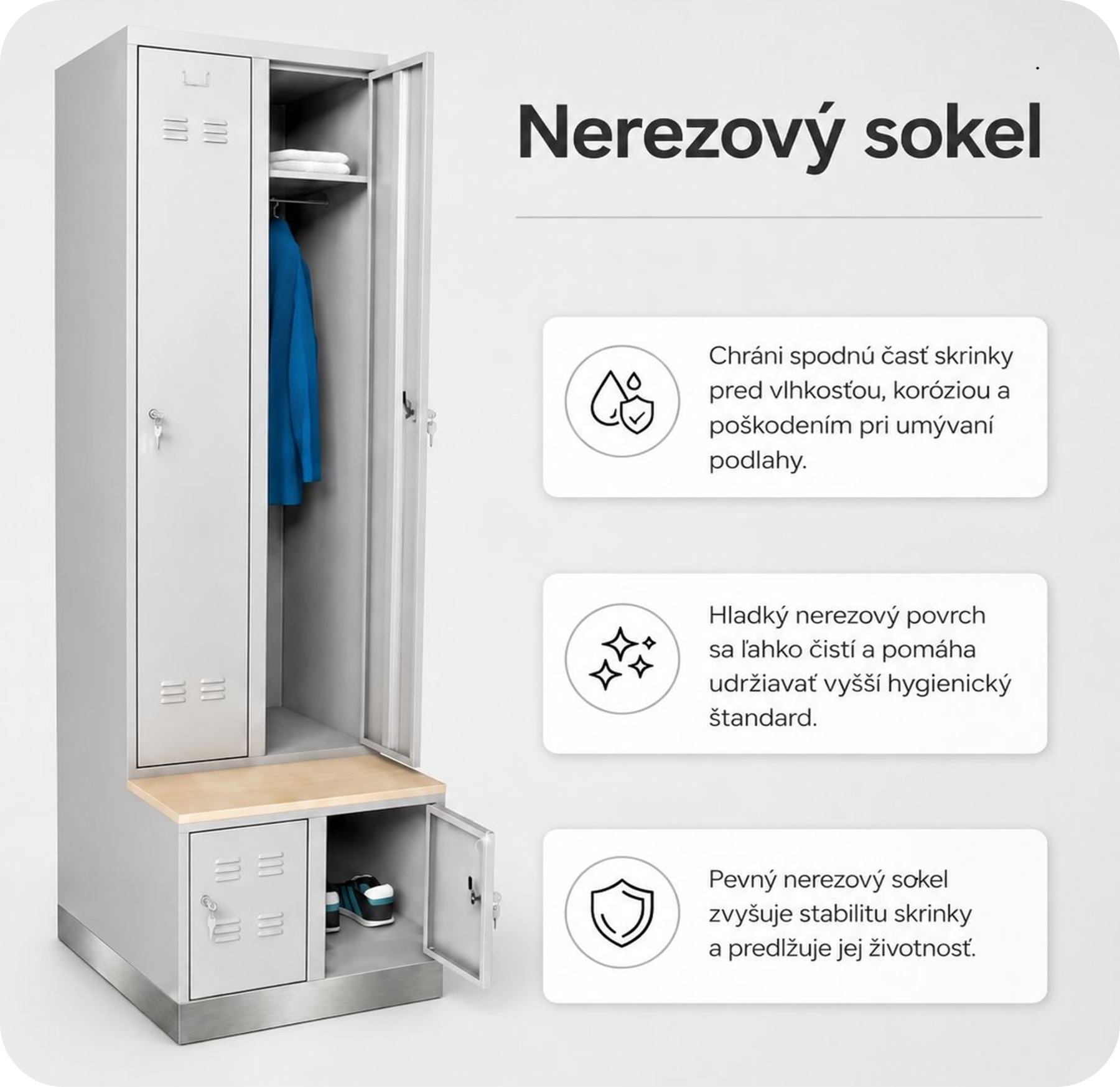 Nerezový sokel